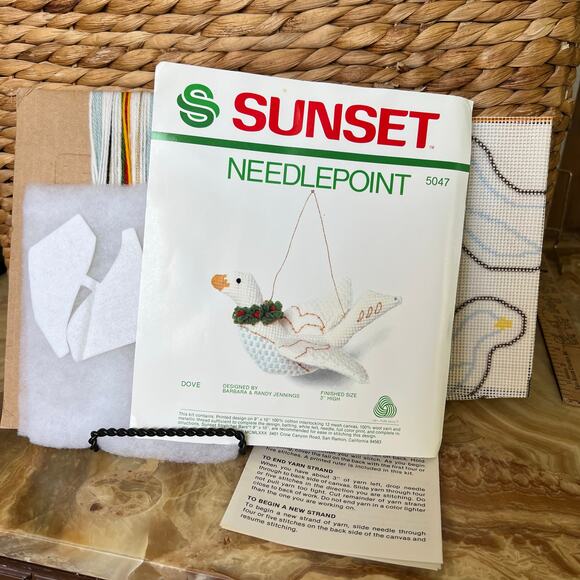Sunset Dove hanging needle point kit - Picture 1 of 5